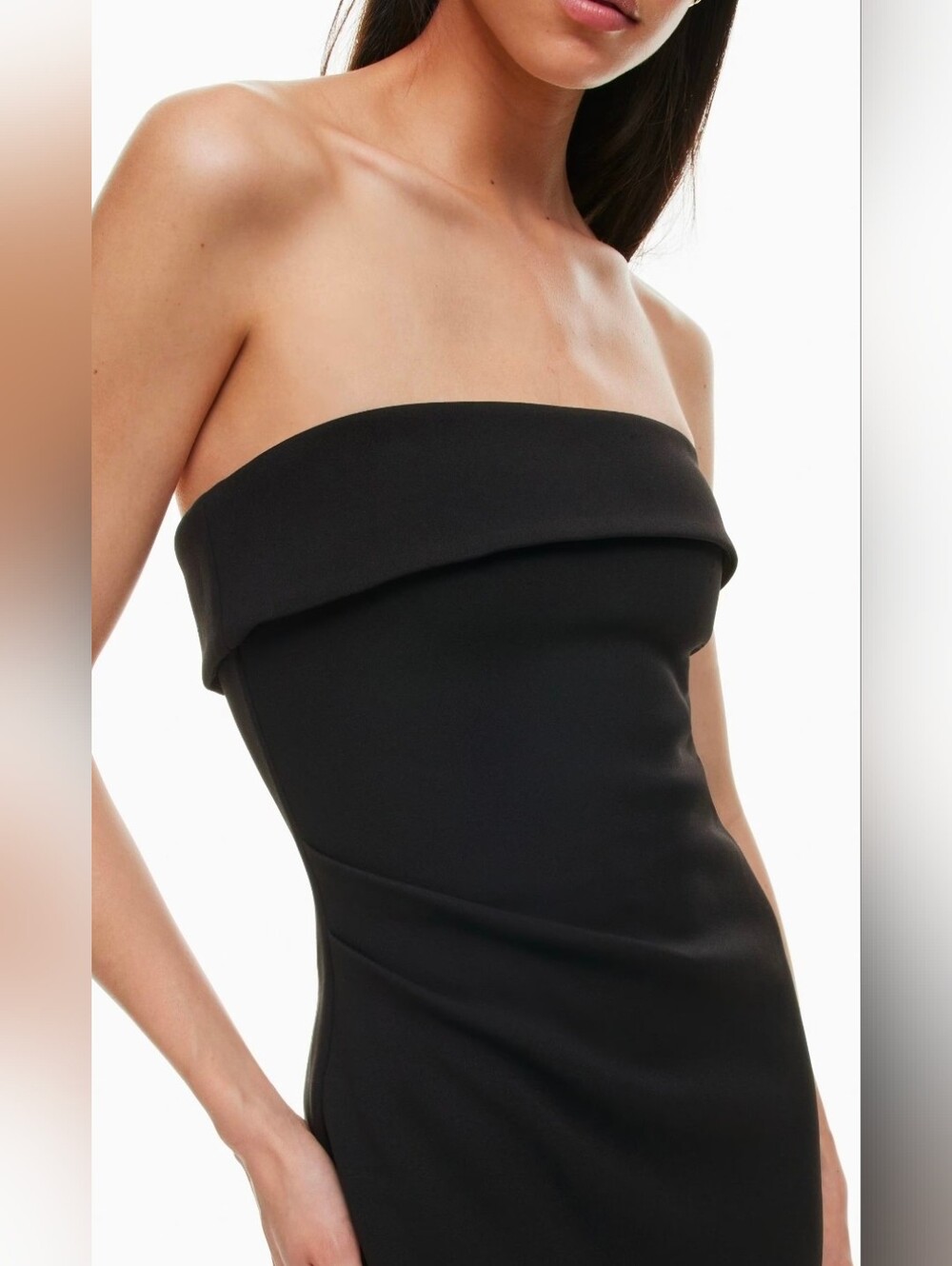 Aritzia Babaton The Eyecatcher Dress Black Strapless Midi Dress 2XS